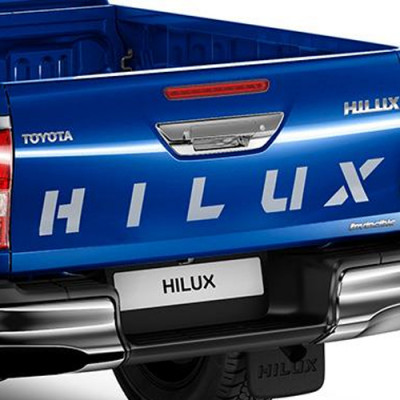 Декоративна наклейка Hilux відкидного борту вантажної платформи, сірого кольору